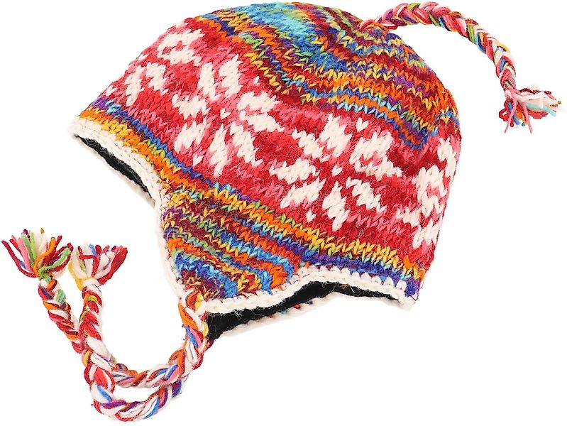 Guru-Shop Strickmütze Wollmütze mit Ohrenklappen, Norwegermütze,.. günstig online kaufen