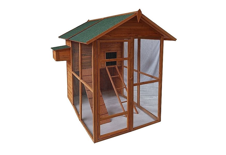 HTI-Line Hühnerstall Hühnerhaus Heidi, Vogelvoliere Freigehege Hühnerstall günstig online kaufen