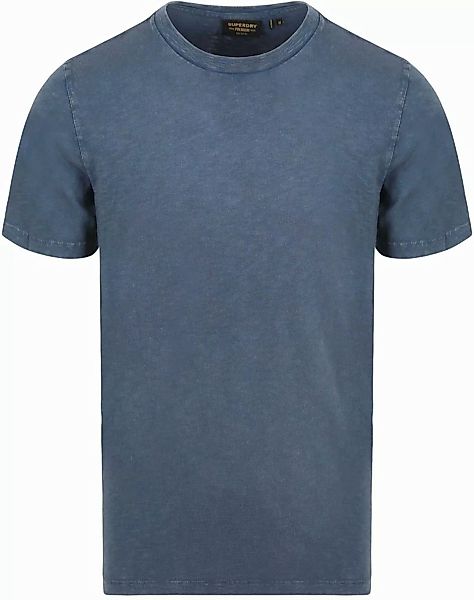 Superdry Slub T Shirt Melange Blau - Größe L günstig online kaufen