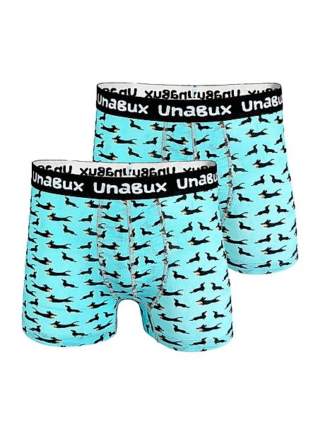 UnaBux Boxer BLACK WHITE RABBIT (2-St) günstig online kaufen