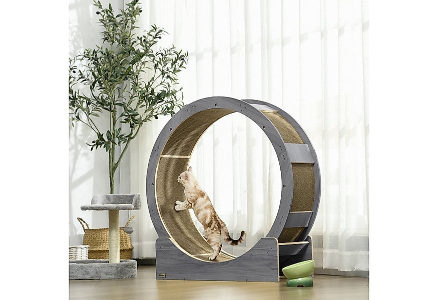 PawHut Tierlaufrad Katzenlaufrad Laufrad für Katzen 91 cm mit Bremse, für g günstig online kaufen