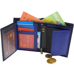 L&B Geldbörse Nappaleder Bi-Color Portemonnaie, mit günstig online kaufen