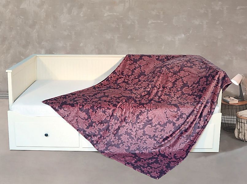 KiNZLER Wohndecke "Kaschmirtouch" elegantes Allover-Design, Kuscheldecke, b günstig online kaufen
