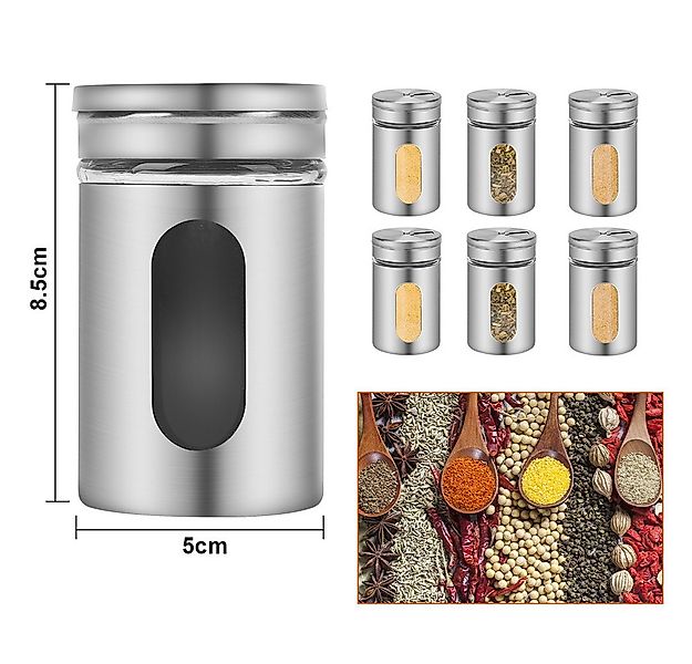 Clanmacy Gewürzständer 12/24er Gewürzglas Set, Glas mit Sichtfenster & 3 -g günstig online kaufen