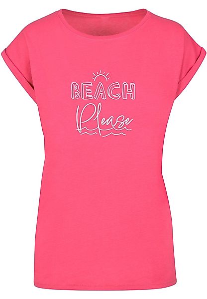 Merchcode T-Shirt "Merchcode Damen Ladies Beach Please Extended Shoulder Te günstig online kaufen