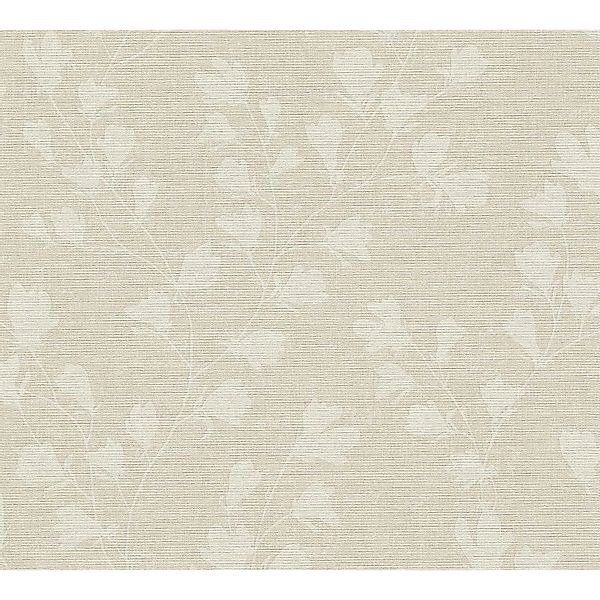 PROFHOME 387474-GU Blumen Tapete Textiloptik Matt Beige Grau Taupe 0,53 m x günstig online kaufen
