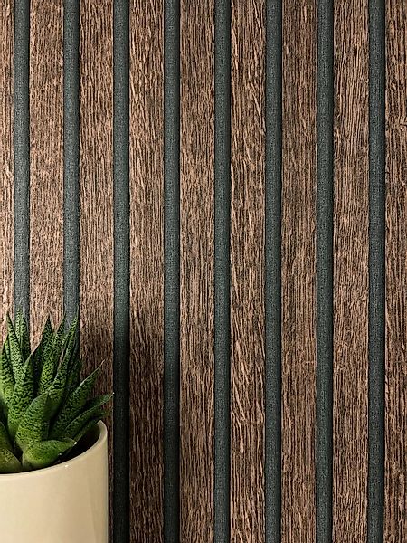Newroom Vliestapete, Braun Tapete Skandinavisch Paneele - Holzwandpaneele W günstig online kaufen