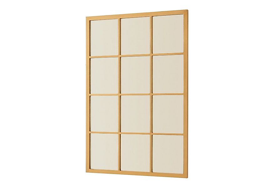 en.casa Wandspiegel, »Cupello« 90x60cm Rahmen Gold Fensteroptik günstig online kaufen