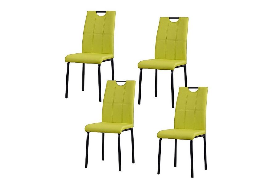 HTI-Living Polsterstuhl Esszimmerstuhl Denton Webstoff Grün 4er-Set (Set, 4 günstig online kaufen