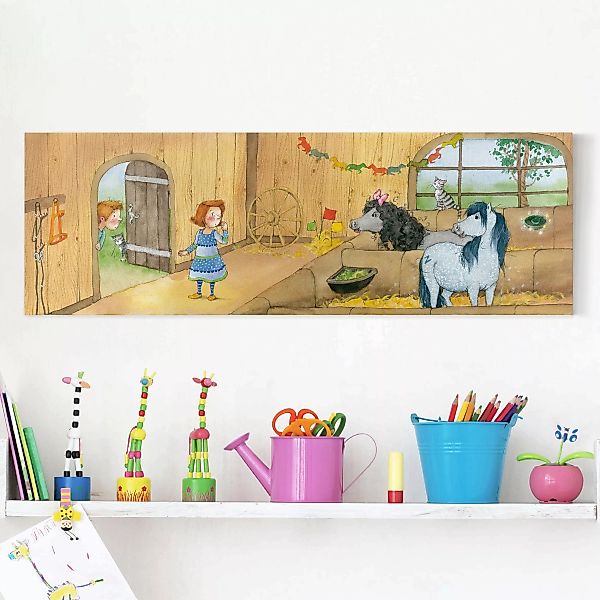 Leinwandbild Kinderzimmer - Panorama Zauberpony Geschichten - Gretas neue F günstig online kaufen