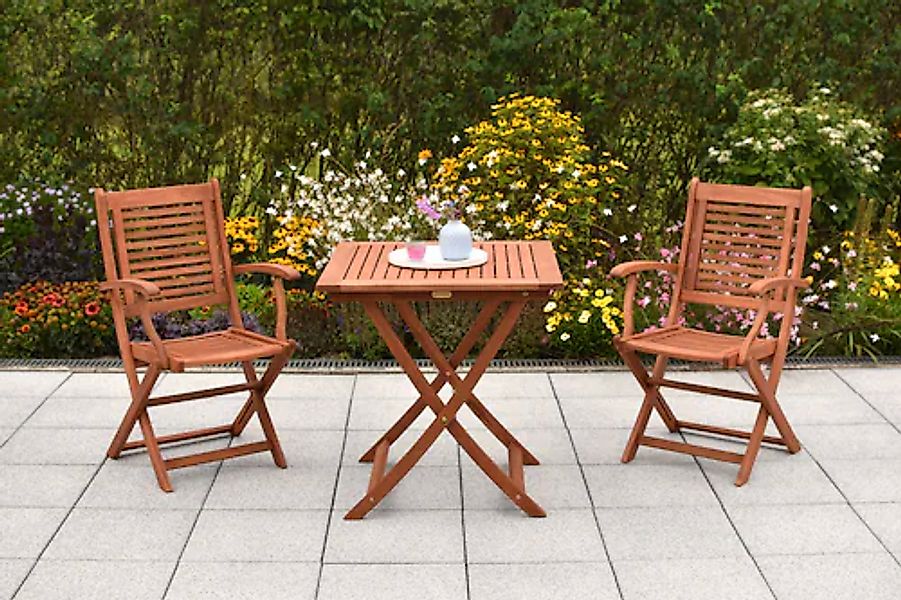 MERXX Garten-Essgruppe »»Cordoba«« Set, Geöltes Eukalyptusholz, 3 Stk. tlg. günstig online kaufen
