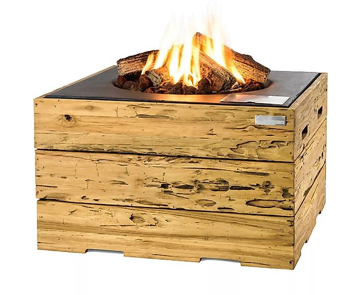 Happy Cocooning Feuertisch DRIFTWOOD Holz quadratisch schwarz 760 x 760 mm günstig online kaufen