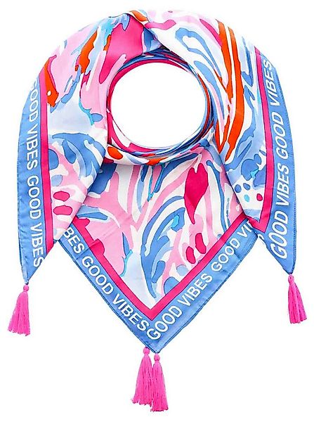 Zwillingsherz Modetuch "Blumentraum", mit Blüten und Tasseln günstig online kaufen