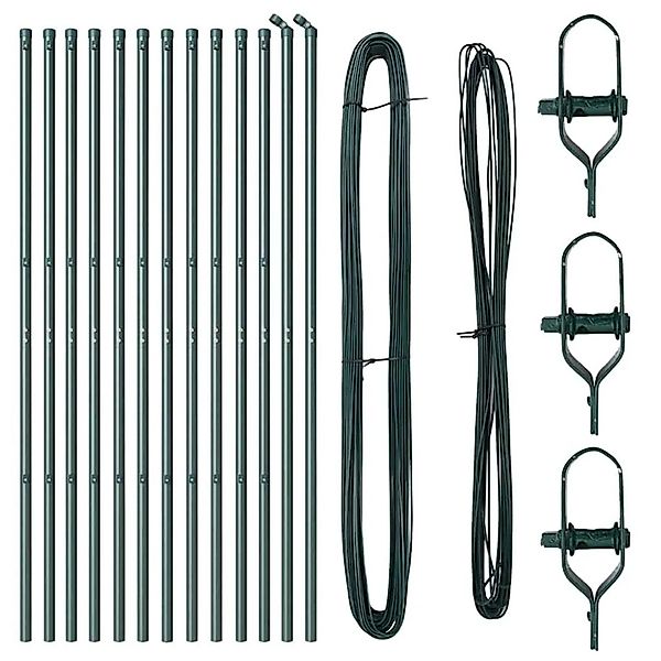 vidaXL Zaunpfosten 13 Stk Grün Stahl 42004199 günstig online kaufen