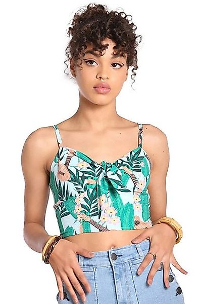 Hell Bunny Crop-Top Ululani Retro Vintage Tiki Blumen Hawaii Träger Top günstig online kaufen