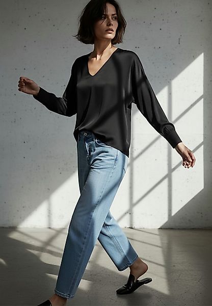 Andijamo-Fashion Schlupfbluse CHARMING Satinbluse mit dezentem Glanz günstig online kaufen