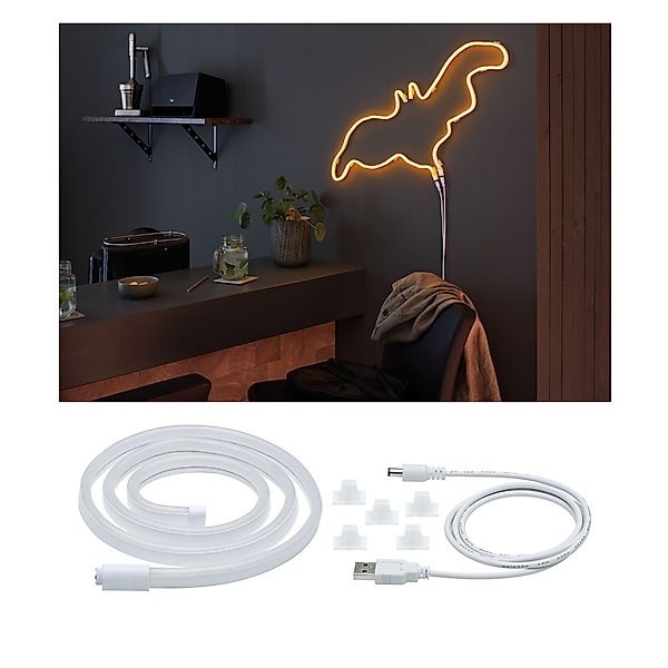 Paulmann "USB LED Strip Neon Colorflex Orange 1m 4,5W 10lm/m 120 LEDs/m" günstig online kaufen