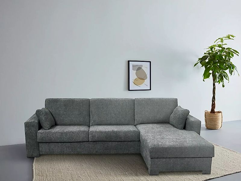 Home affaire Ecksofa Roma "M" Matratzenhöhe 14 cm, Dauerschlaffunktion, mit günstig online kaufen