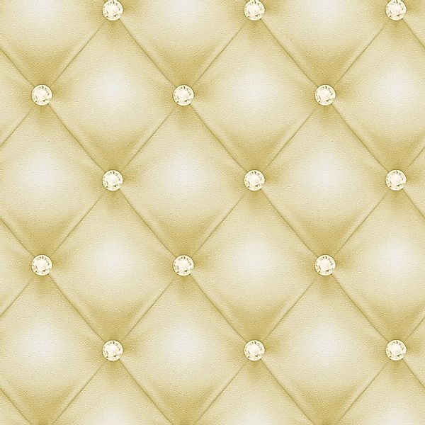 Bricoflor Goldene Tapete in Lederoptik Polster Vliestapete in Gold mit Glit günstig online kaufen