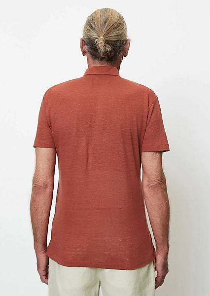 Marc O'Polo Polohemd Leinen Rot - Größe M günstig online kaufen