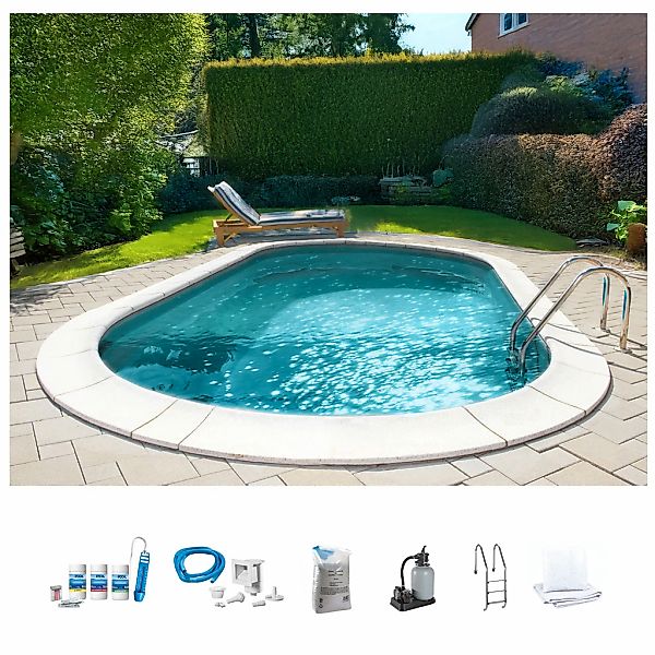 my POOL BWT Ovalpool "PREMIUM mit grauer Innenfolie" Höhe 150 cm, in versch günstig online kaufen