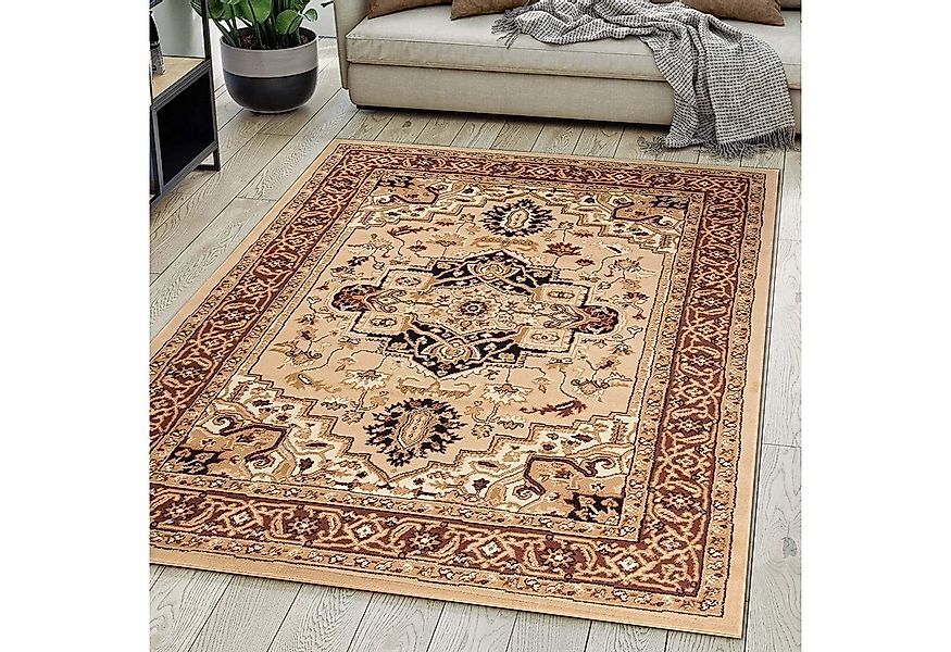 Mazovia Orientteppich DY-EUFRAT-Q011A-BLACK, 80x150, Orientalisch, Blumenmu günstig online kaufen