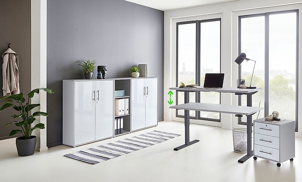 BMG Möbel Büromöbel-Set "Tabor", (Set, 5 tlg.), mit elektrisch höhenverstel günstig online kaufen