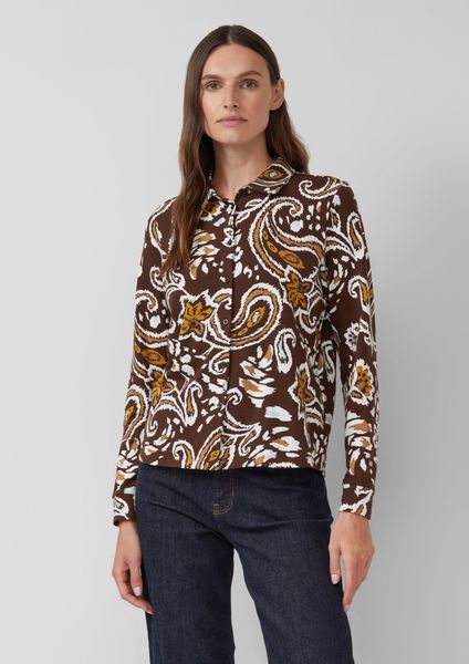 s.Oliver Langarmshirt Hemdbluse aus Jersey günstig online kaufen