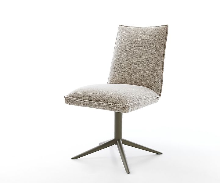 Drehstuhl Lelio-Flex Webstoff Soft Beige Fußkreuz Effektfinish Titan 360° d günstig online kaufen