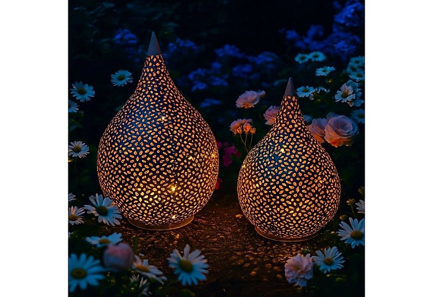 Online-Fuchs LED Laterne - Deko Metalltropfen mit LED´s und Timerfunktion, günstig online kaufen