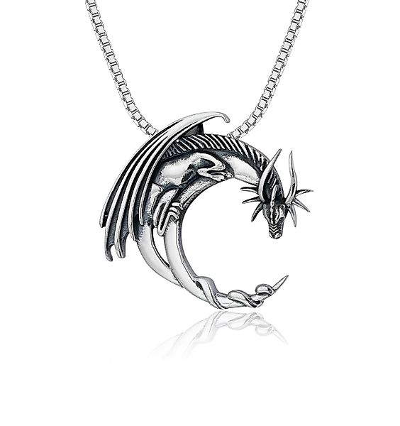 NAHLE Kette mit Anhänger Silber Drache günstig online kaufen