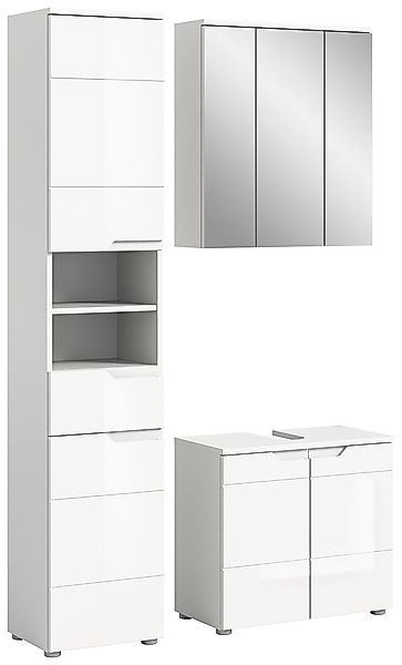 INOSIGN Badmöbel-Set »CAPRI, 3-teilig, mit eingefasster Griffmulde, bestehe günstig online kaufen