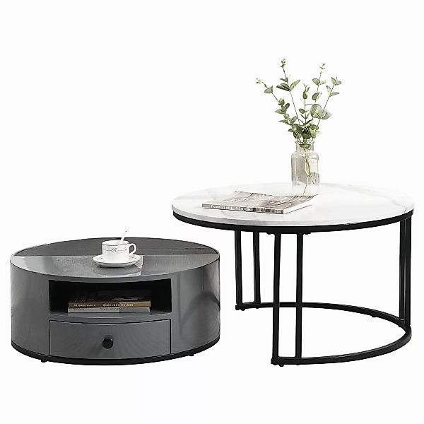 Merax Couchtisch mit Tischplatte in Patchwork-Design, günstig online kaufen