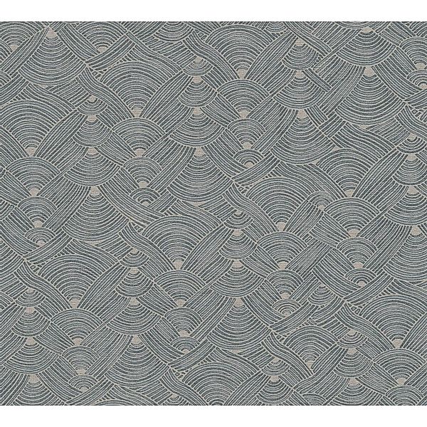 PROFHOME 387421-GU Ethno Tapete Grafisch Matt Blau Beige Grau 0,53 m x 10,0 günstig online kaufen