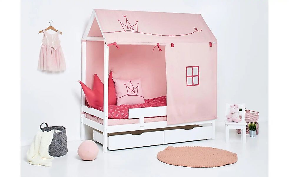 Hoppekids Hausbett-Vorhang 70x160 cm  Princess ¦ rosa/pink ¦ Maße (cm): B: günstig online kaufen
