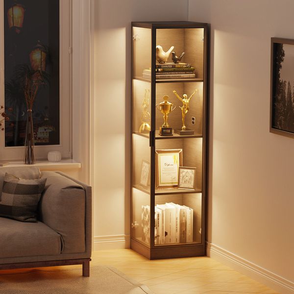 BROTTAR Eckvitrine Glasvitrine mit LED Beleuchtung günstig online kaufen