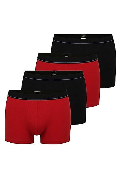bugatti Boxershorts BUGATTI Herren Boxershorts Unterhosen 4er Pack Rot (4-S günstig online kaufen