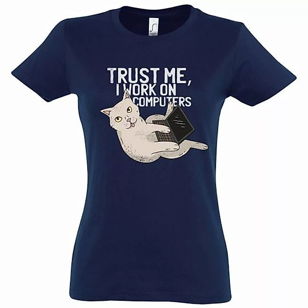 Youth Designz T-Shirt "Trust Me, I Work On Computers" Damen Shirt mit süßem günstig online kaufen