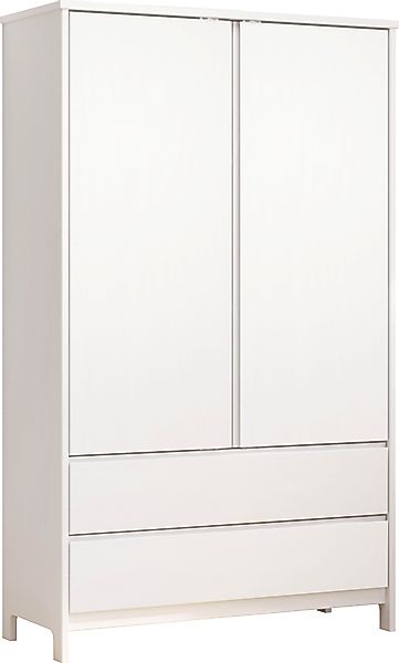 Home affaire Kleiderschrank »Aarhus« 1 Stk. tlg. Weißer, griffloser Massivh günstig online kaufen