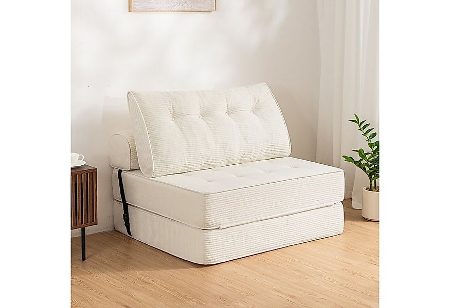 MECO Schlafsofa, Faltbares Cord-Sofa 80×100×36cm, Schlafcouch mit ergonomis günstig online kaufen