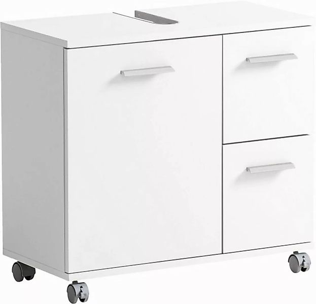 welltime Waschbeckenunterschrank "Emmi, Breite 65 cm made in Germany", Siph günstig online kaufen