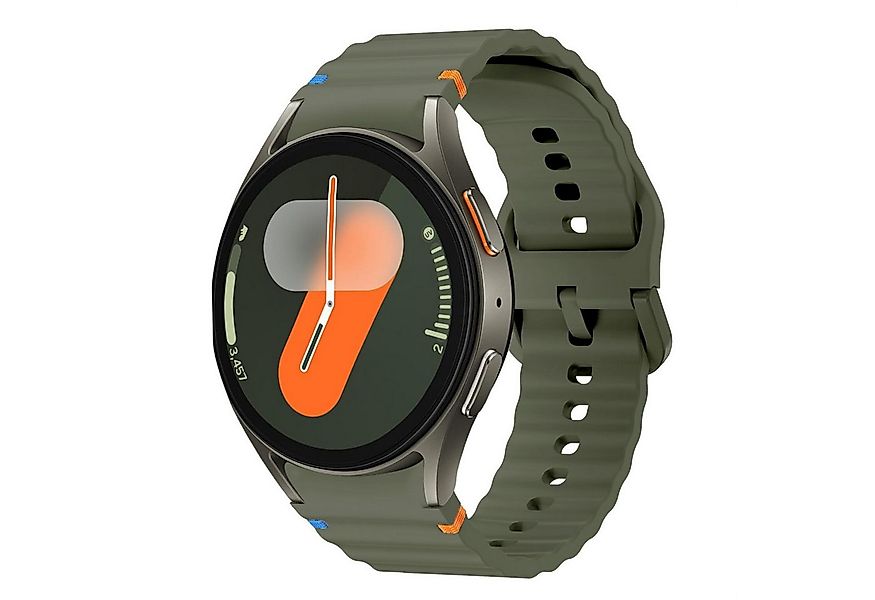 Wigento Smartwatch-Armband Für Samsung Galaxy Watch 7 44 / 40mm Silikon Wel günstig online kaufen