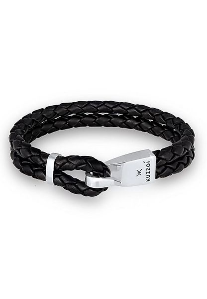 Kuzzoi Lederarmband Herren Leder Haken-Verschluß Maritim 925 Silber, Haken günstig online kaufen