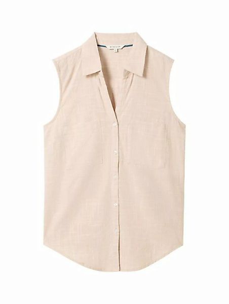 TOM TAILOR Blusenshirt slub structure blouse top, summer beige günstig online kaufen