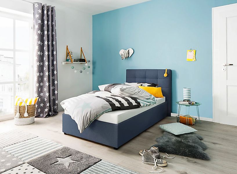 Home affaire Polsterbett "Endres" mit Bettkasten, wahlweise ohne Matratze/L günstig online kaufen