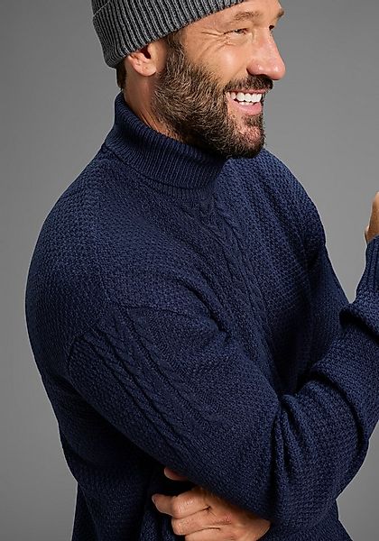 DELMAO Rollkragenpullover Neue Kollektion! Highlight Zopfmuster aus Strickm günstig online kaufen
