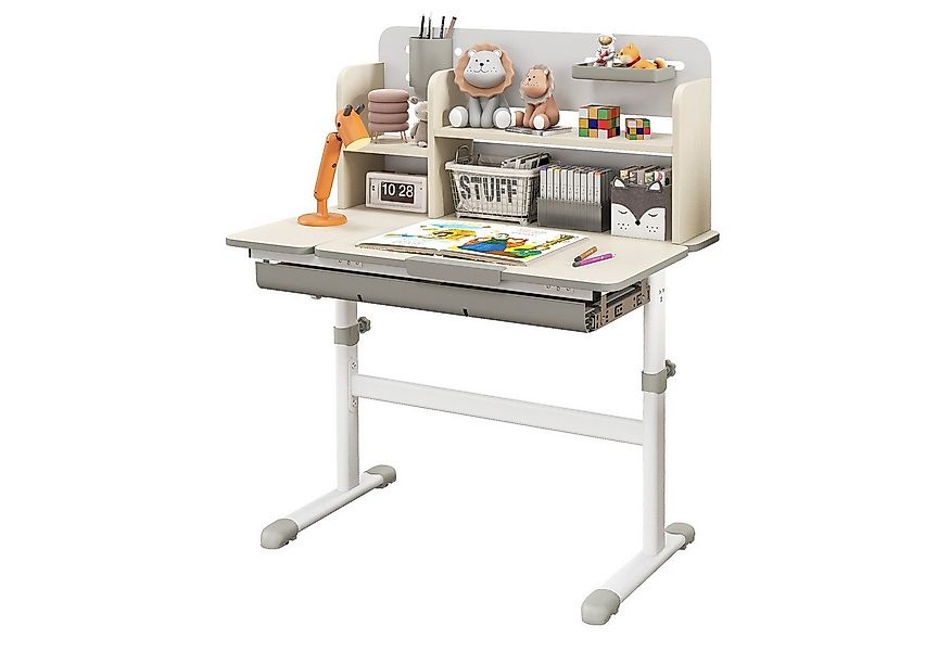 KOMFOTTEU Kinderschreibtisch, mit 7-stufig neigbarer Tischplatte, für Kinde günstig online kaufen