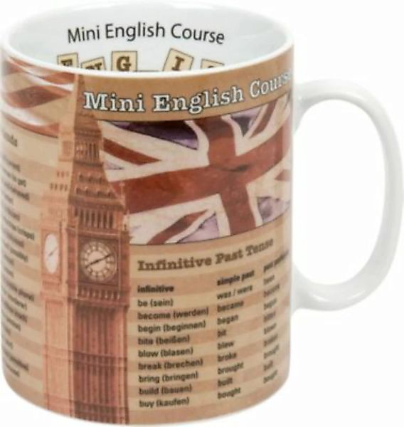 Könitz "Kaffeebecher ""Mini English Course"" Porzellan" bunt günstig online kaufen