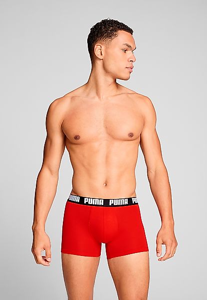 PUMA Boxershorts "PUMA MEN EVERYDAY BASIC BOXERS 2P", (2er Pack), mit Logob günstig online kaufen