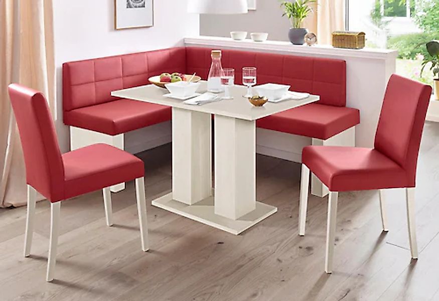 massivline&more Eckbankgruppe »Anna« Set, 4 Stk. tlg. mit 2 Stühlen mit mas günstig online kaufen